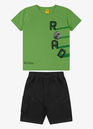 Rovi Kids - Conjunto Camiseta com Bermuda Verde - ROVI KIDS