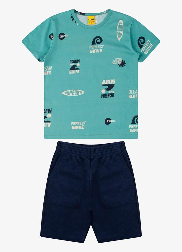 Rovi Kids - Conjunto Camiseta com Bermuda Verde 6