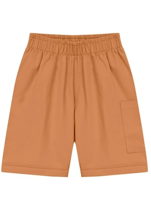Ddk - Conjunto Camiseta com Bolso e Bermuda Marrom - DDK