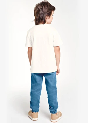 Trick Nick - Conjunto Camiseta com Calça Jeans Bege - TRICK NICK