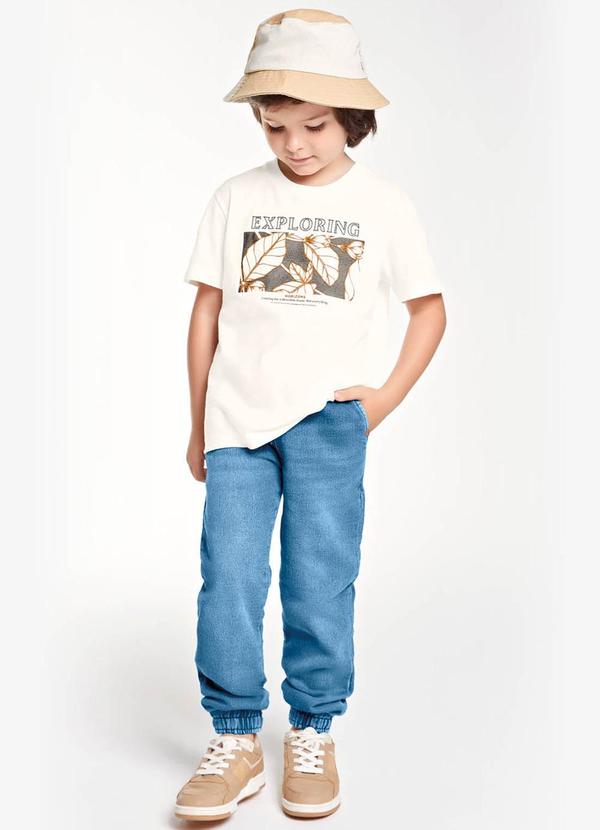 Trick Nick - Conjunto Camiseta com Calça Jeans Bege 1