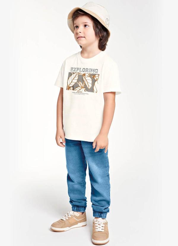 Trick Nick - Conjunto Camiseta com Calça Jeans Bege 3