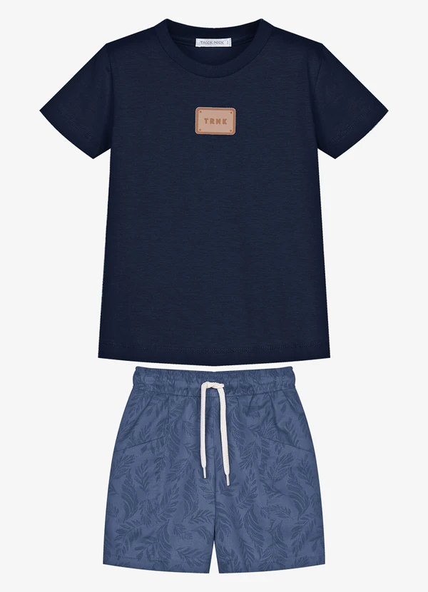 Trick Nick - Conjunto Camiseta Cotton com Bermuda Azul