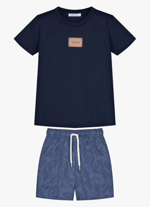 Trick Nick - Conjunto Camiseta Cotton com Bermuda Azul