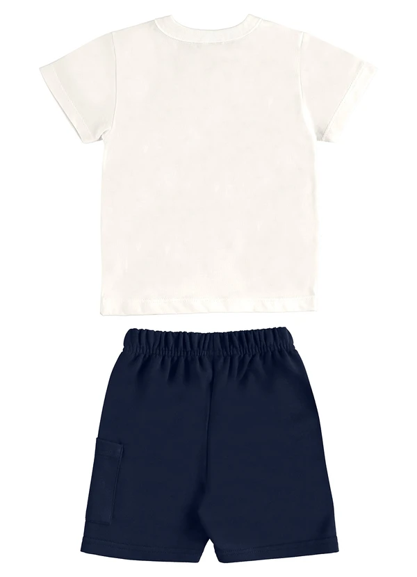 Bee Loop - Conjunto Camiseta Dino Bermuda Bege 3