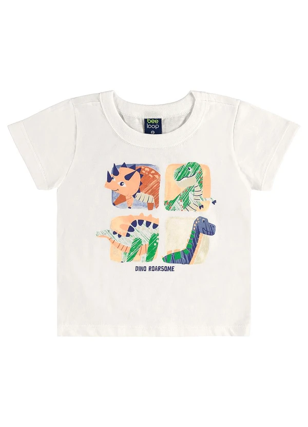 Bee Loop - Conjunto Camiseta Dino Bermuda Bege 3