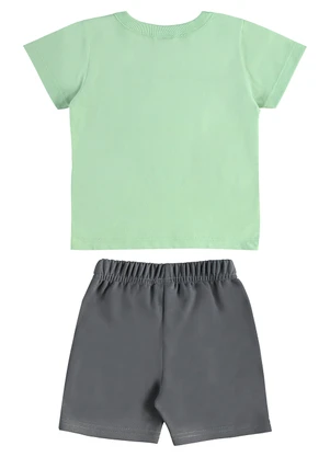 Bee Loop - Conjunto Camiseta Dino Bermuda Verde - BEE LOOP