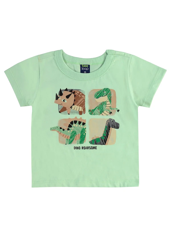Bee Loop - Conjunto Camiseta Dino Bermuda Verde 3