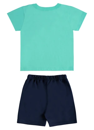 Bee Loop - Conjunto Camiseta Dino Bermuda Verde - BEE LOOP