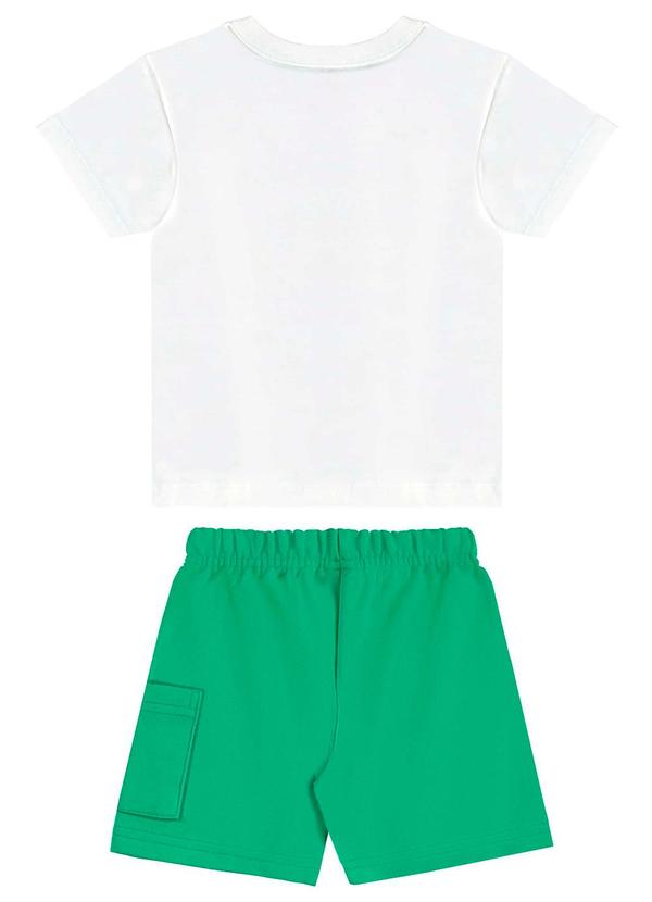 Bee Loop - Conjunto Camiseta Dino e Bermuda Branco 3