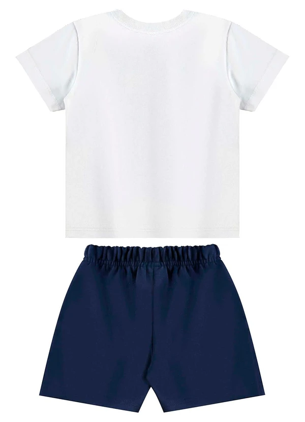 Bee Loop - Conjunto Camiseta Dino e Bermuda Branco 2