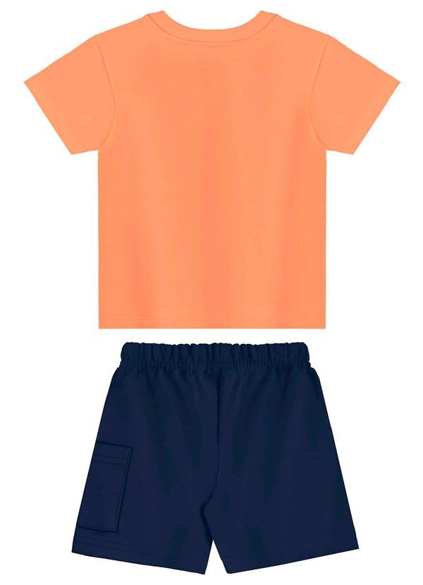 Bee Loop - Conjunto Camiseta Dino e Bermuda Laranja 2