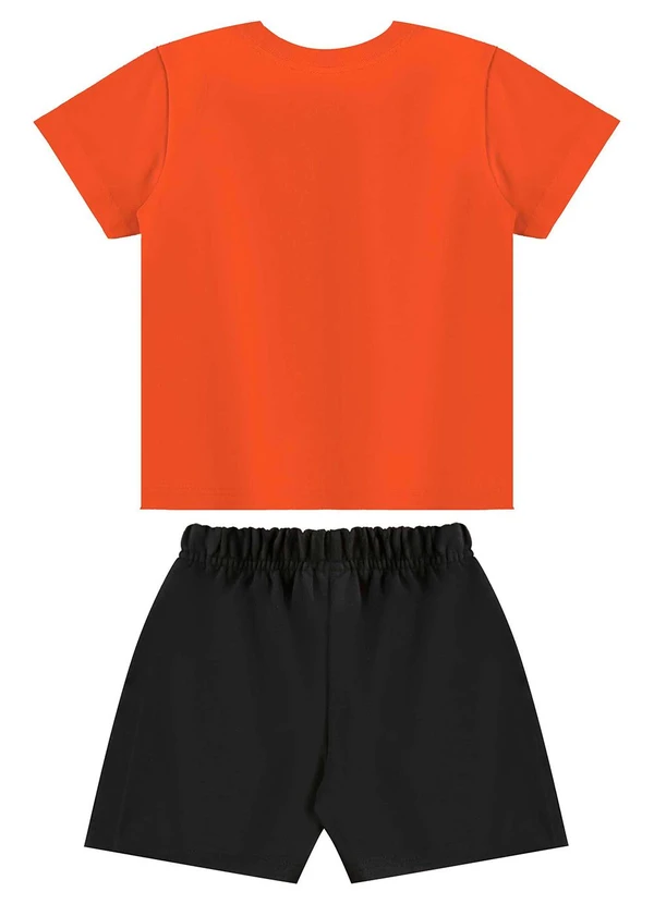 Bee Loop - Conjunto Camiseta Dino e Bermuda Laranja 2