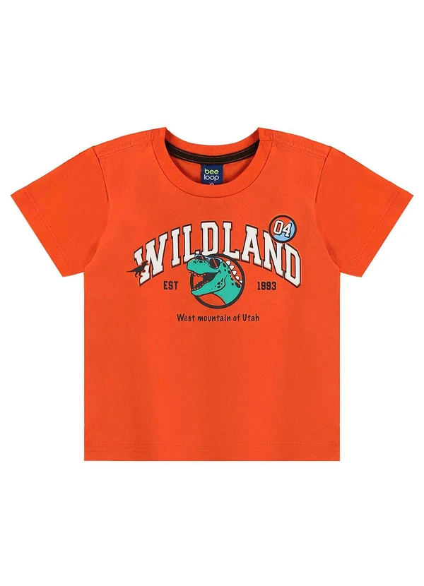 Bee Loop - Conjunto Camiseta Dino e Bermuda Laranja 3
