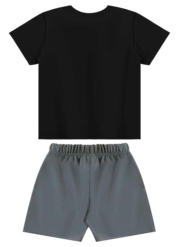 Bee Loop - Conjunto Camiseta Dino e Bermuda Preto 3
