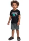 Bee Loop - Conjunto Camiseta Dino e Bermuda Branco - variação: Preto
