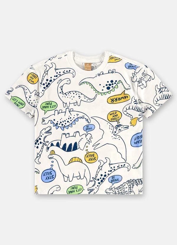 Up Baby - Conjunto Camiseta Dinos Bermuda Branco 3