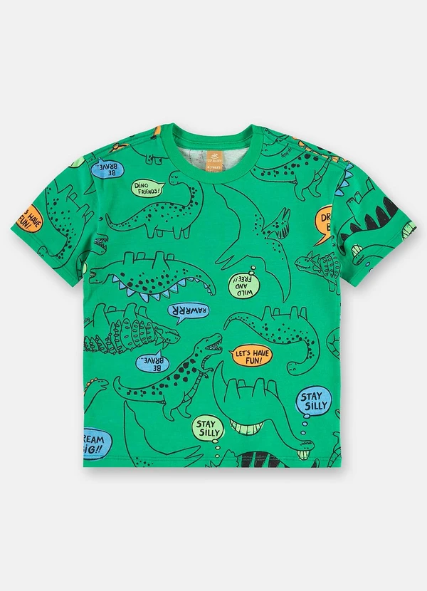 Up Baby - Conjunto Camiseta Dinos Bermuda Verde 3