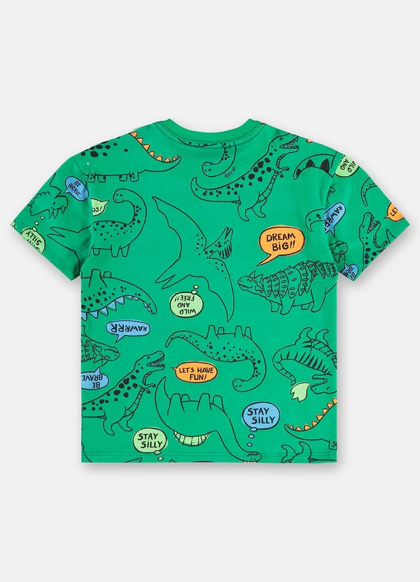 Up Baby - Conjunto Camiseta Dinos Bermuda Verde 5