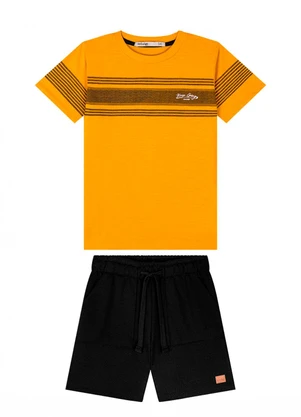 Ioluig - Conjunto Camiseta e Bermuda Alfaiataria Amarelo - IOLUIG