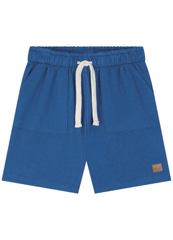 Ioluig - Conjunto Camiseta e Bermuda Alfaiataria Azul 2