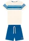 Ioluig - Conjunto Camiseta e Bermuda Alfaiataria Azul - variação: Azul