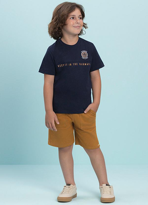 Ioluig - Conjunto Camiseta e Bermuda Alfaiataria Azul