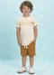 Ioluig - Conjunto Camiseta e Bermuda Alfaiataria Azul - variação: Bege