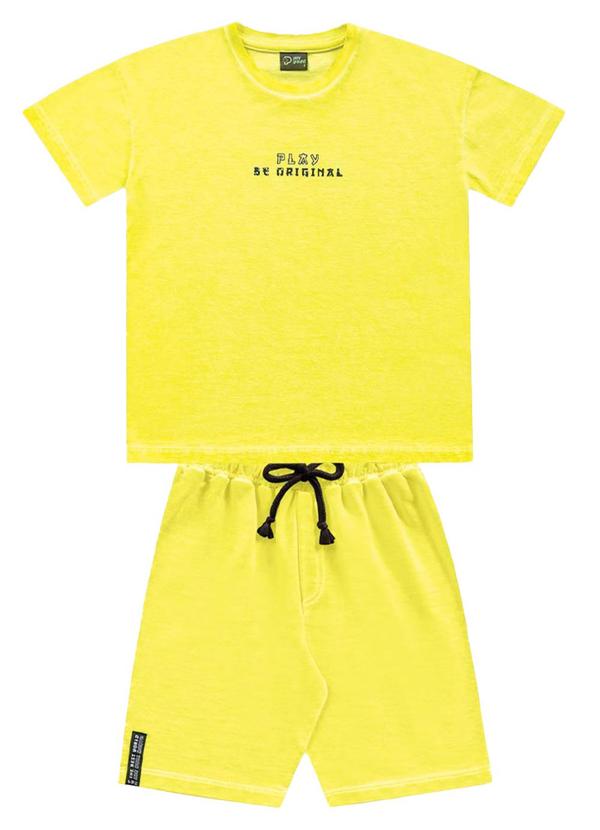Playground - Conjunto Camiseta e Bermuda Amarelo