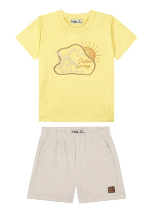 Ioluig - Conjunto Camiseta e Bermuda Amarelo - IOLUIG