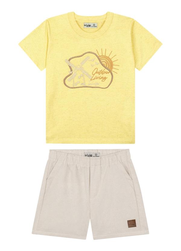 Ioluig - Conjunto Camiseta e Bermuda Amarelo