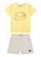 Ioluig - Conjunto Camiseta e Bermuda Bege - variação: Amarelo