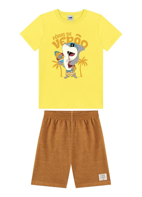 Marlan - Conjunto Camiseta e Bermuda Amarelo Marlan - Conjunto Camiseta e Bermuda Amarelo