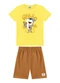 Marlan - Conjunto Camiseta e Bermuda Verde - variação: Amarelo