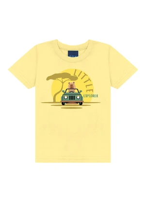 Ddk - Conjunto Camiseta e Bermuda Amarelo - DDK