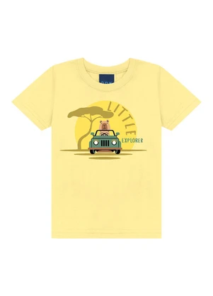 Ddk - Conjunto Camiseta e Bermuda Amarelo - DDK