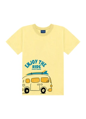Ddk - Conjunto Camiseta e Bermuda Amarelo - DDK