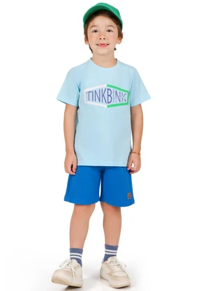 Tink Bink - Conjunto Camiseta e Bermuda Azul - TINK BINK