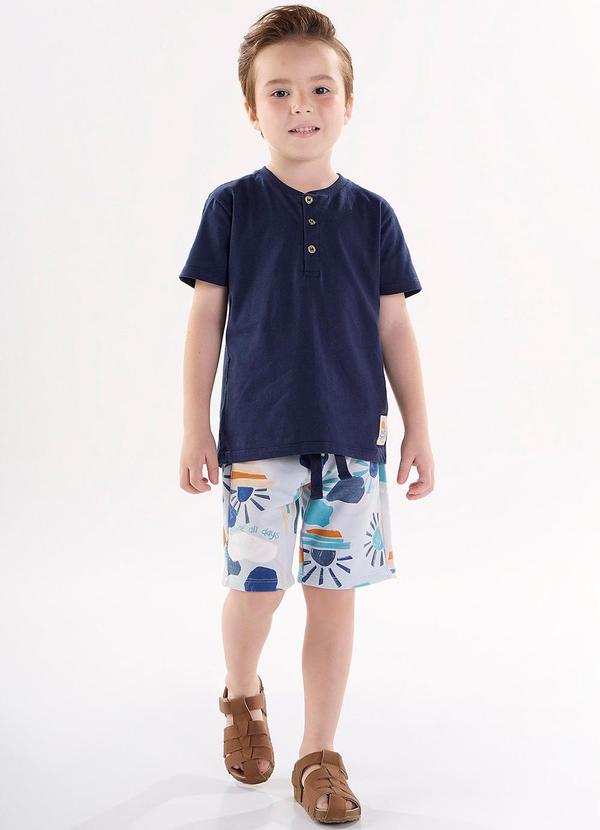 Up Baby - Conjunto Camiseta e Bermuda Azul