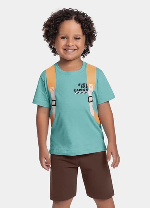 Fakini Kids - Conjunto Camiseta e Bermuda Azul - FAKINI KIDS