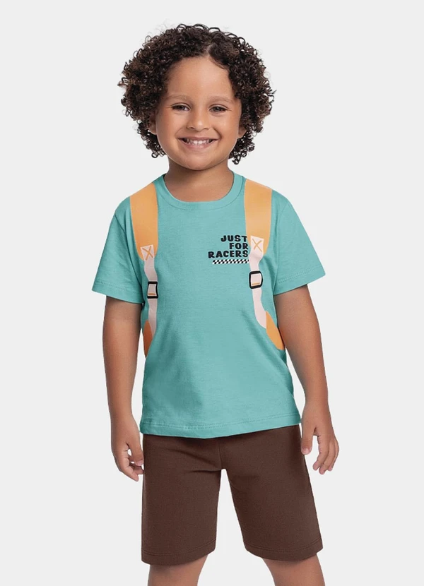 Fakini Kids - Conjunto Camiseta e Bermuda Azul 2