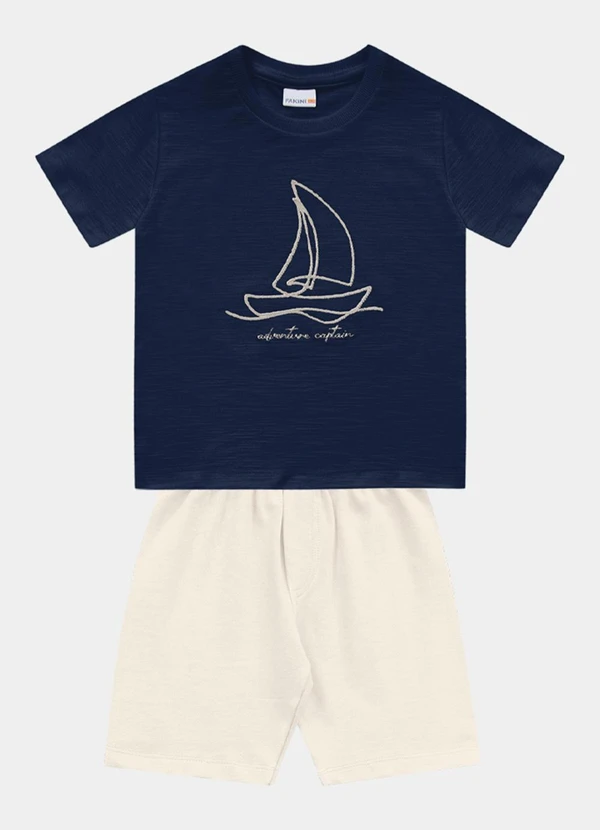 Fakini Kids - Conjunto Camiseta e Bermuda Azul