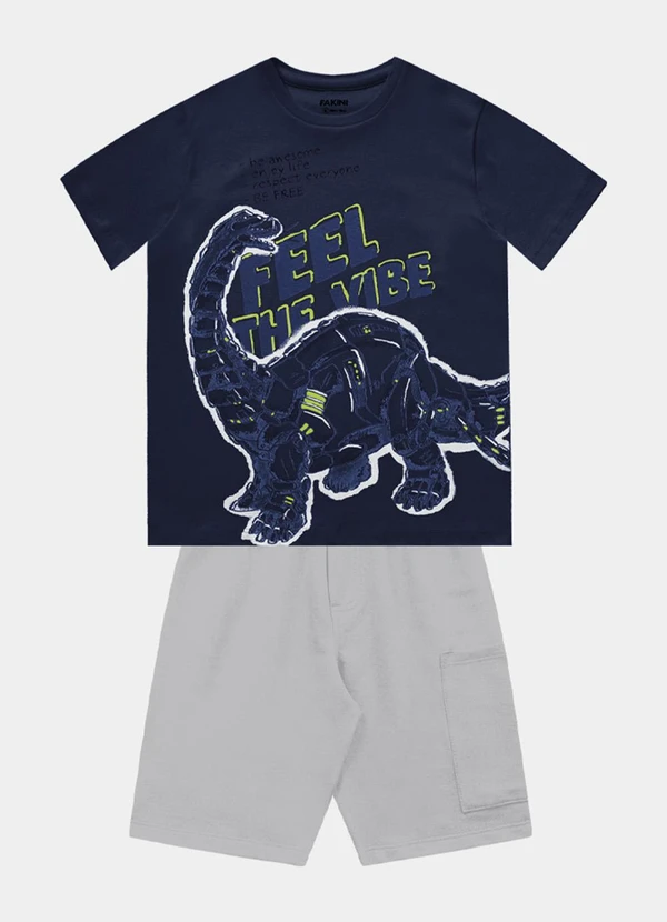 Fakini Kids - Conjunto Camiseta e Bermuda Azul