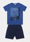Fakini Kids - Conjunto Camiseta e Bermuda Vermelho - variação: Azul