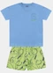 Fakini Kids - Conjunto Camiseta e Bermuda Bege - variação: Azul