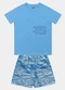 Fakini Kids - Conjunto Camiseta e Bermuda Bege - variação: Azul