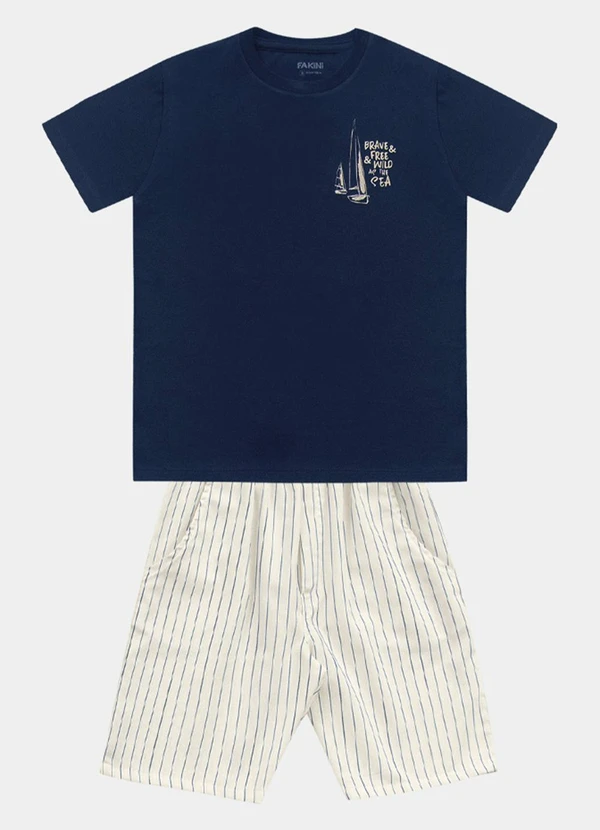 Fakini Kids - Conjunto Camiseta e Bermuda Azul 2