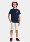 Fakini Kids - Conjunto Camiseta e Bermuda Bege - variação: Azul