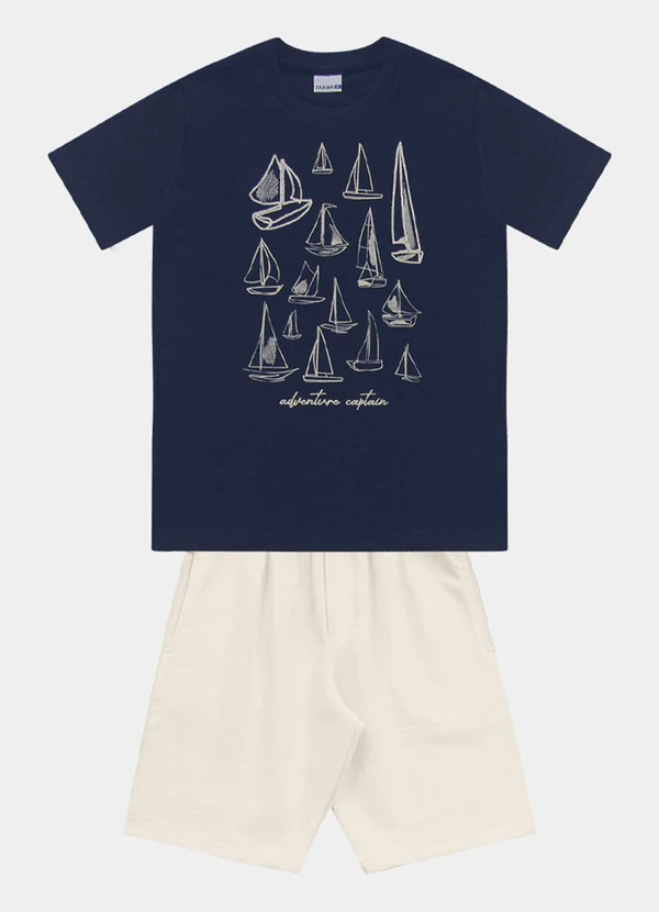 Fakini Kids - Conjunto Camiseta e Bermuda Azul 5