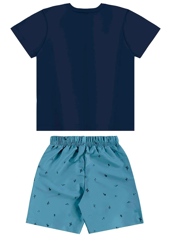 Bee Loop - Conjunto Camiseta e Bermuda Azul 2